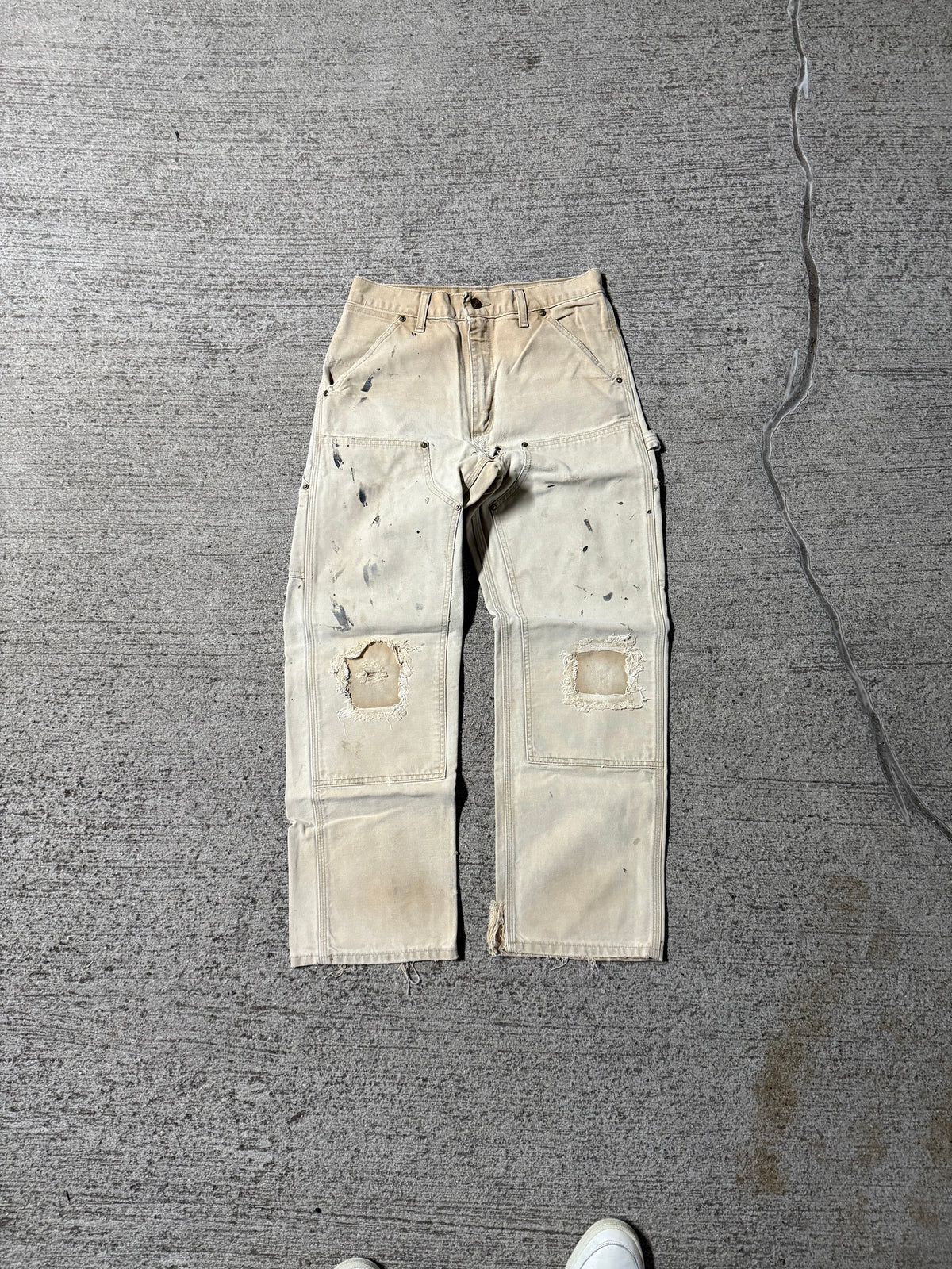Vintage Tan Double-Knee Carhartt Pants | 28x30