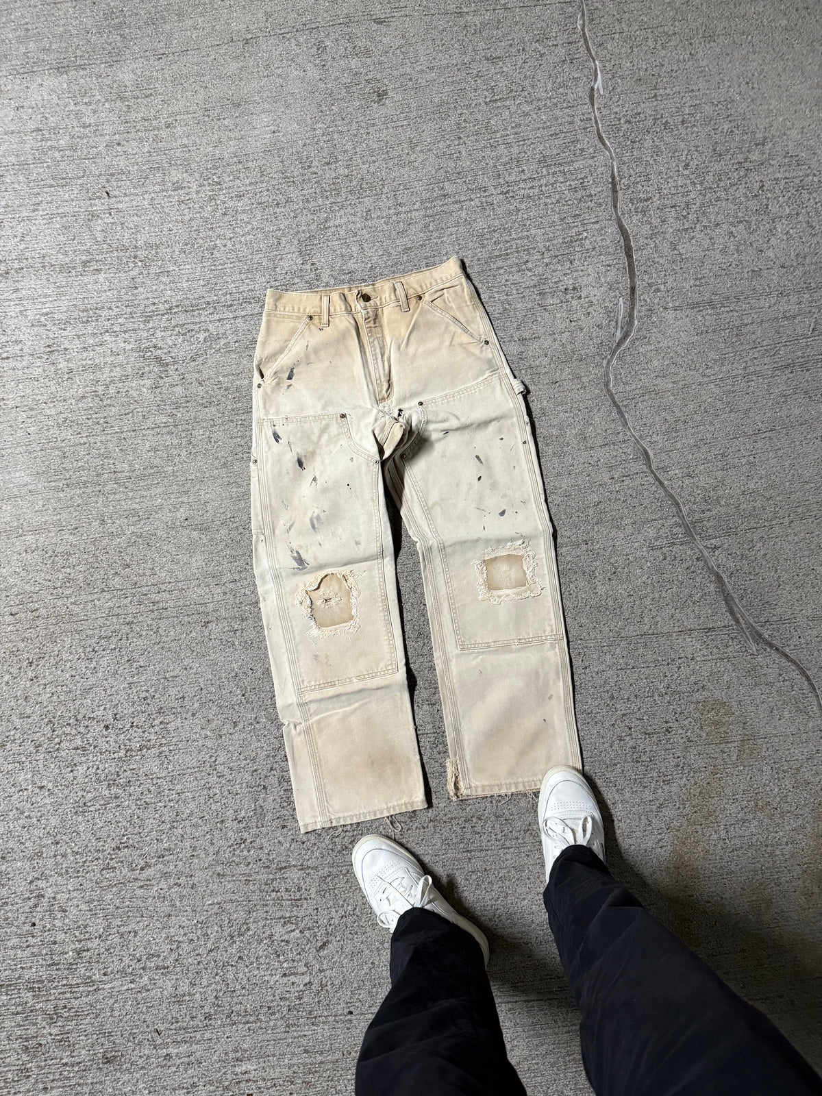 Vintage Tan Double-Knee Carhartt Pants | 28x30