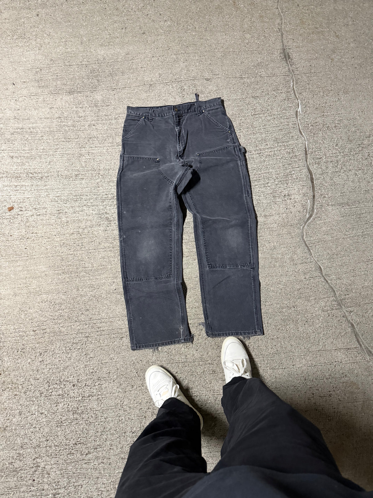 Vintage Black Double-Knee Carhartt Pants | 34x32