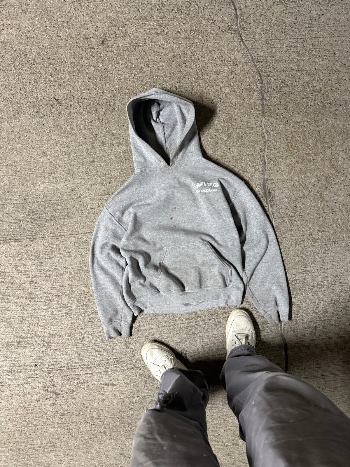 Vintage Gray Hoodie | Medium