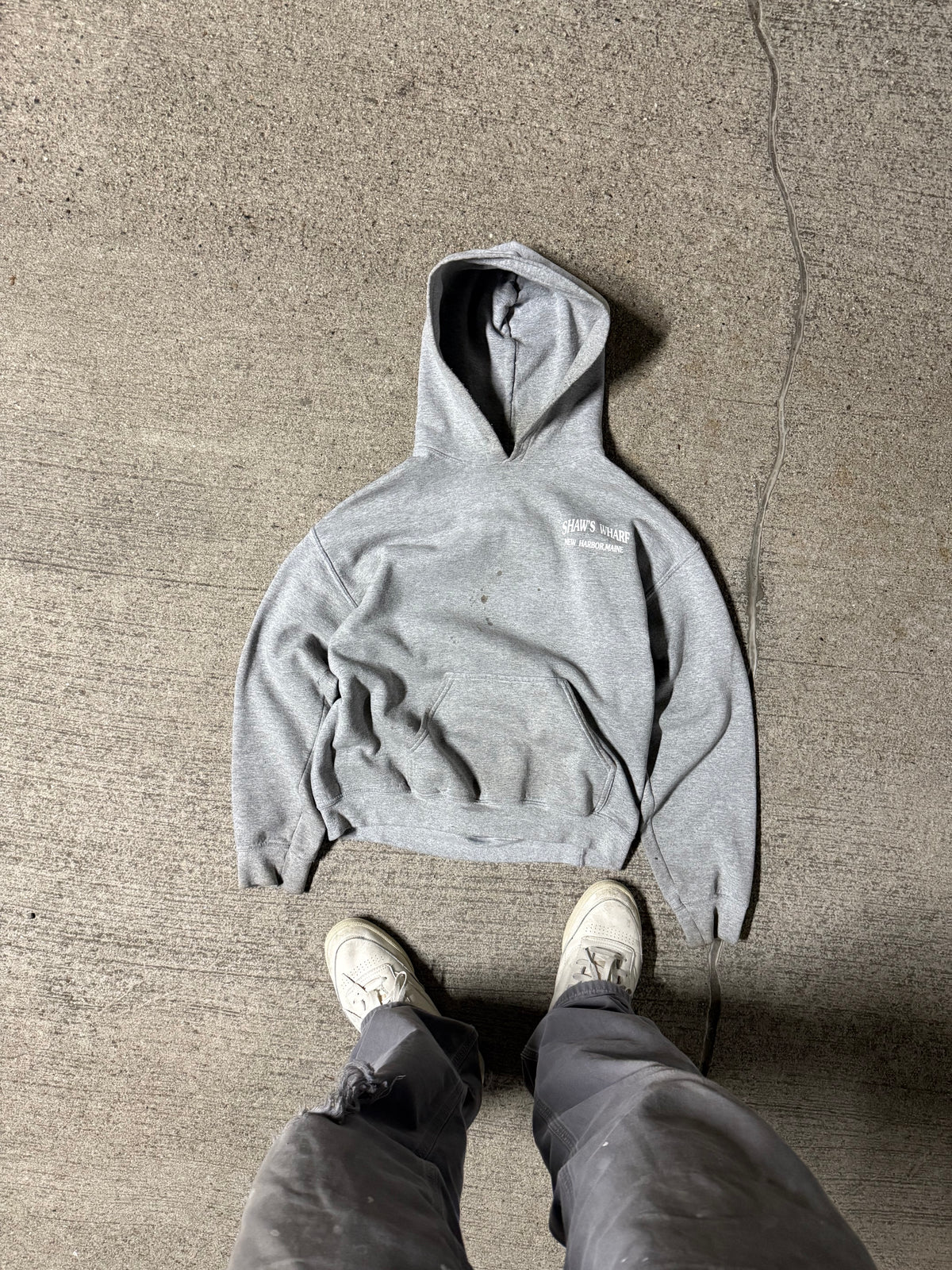 Vintage Gray Hoodie | Medium